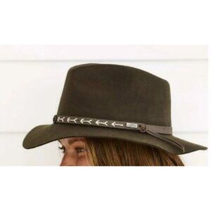 Conner Mt. Warning Wool Boho Hat Women Size Large NWT 100% Wool Black Organic